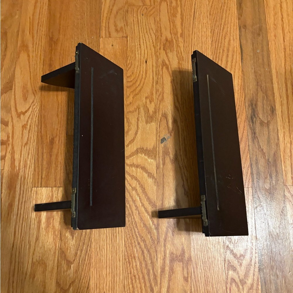 Two small vintage shelves